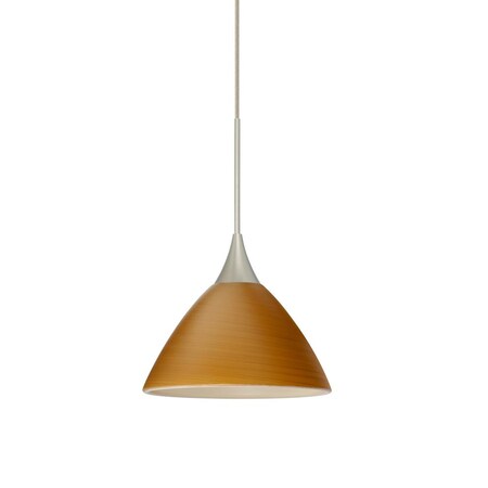 Besa Lighting Besa Pendant Domi Satin Nickel Oak 1x50W Halogen 1XC-1743OK-SN